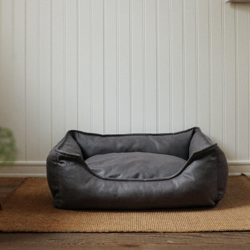 Waterproof Scratch-Resistant Cooling Leather Dog Bed