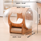 Natural Wood Cat Scratcher Cozy Cat Bed