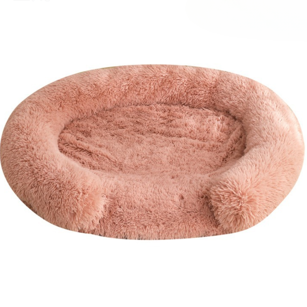 Plush Fluffy Shaggy Round Soft Washable Dog Bed