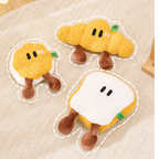 Cute Food Plush Dog Toy Donut Croissant Bread Squeaky Toy
