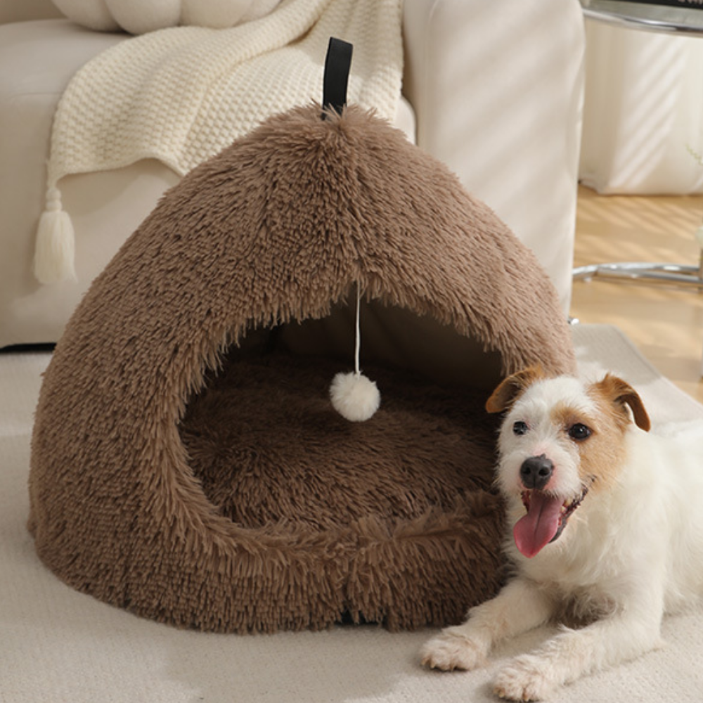 Winter Warm Plush Soft Removable Cushion Cat Bed