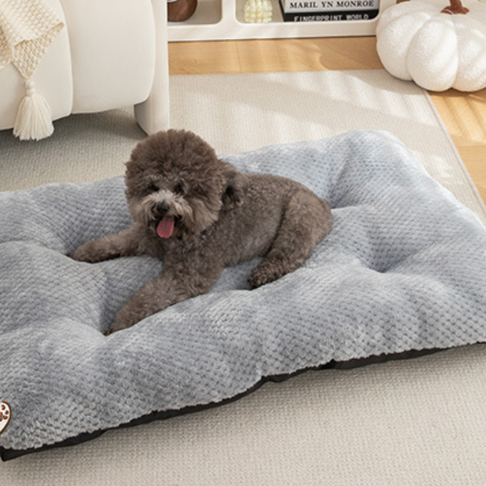 Plush Pineapple Grid Pillow Dog Bed