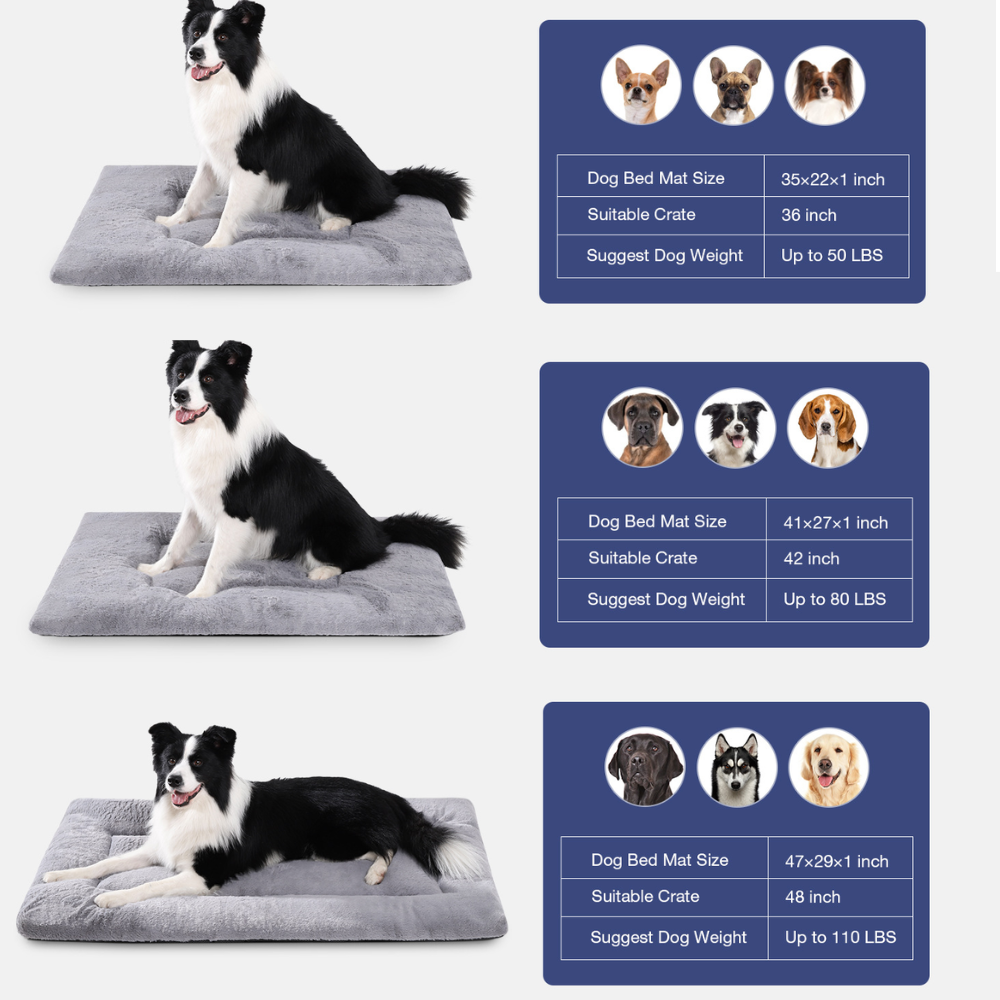 Cloud Anti-Slip Warm Soft Fluffy Gray Dog Bed