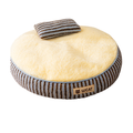 Round Plush Dog Bed with Soft Pillow for All Seasons