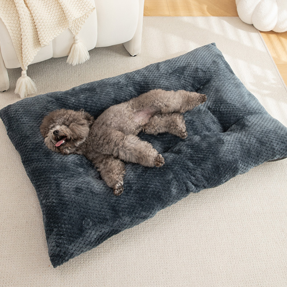 Plush Pineapple Grid Pillow Dog Bed