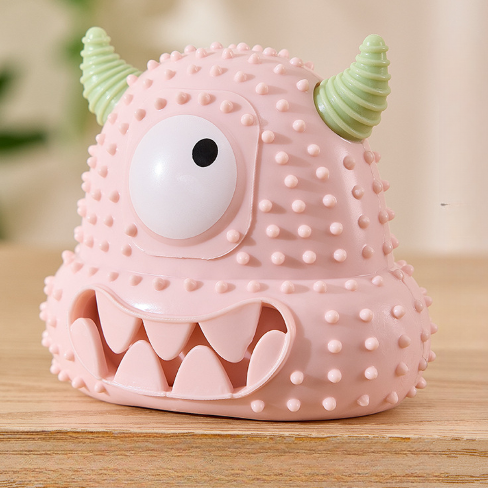 Monster Dog Toy Squeaky Chew Resistant Easy-Clean Pet Toy