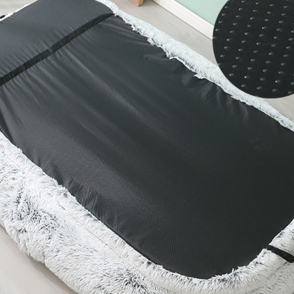 Shaggy Cozy Large Human Dog Bed