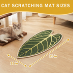 Natural Sisal Cat Scratching Mat,Self-Adhesive Wall Cat Scratch Pad,Large Indoor Leaf-Patterned Cat Scratch Rug are Designed to Protect Walls, Sofas, Floors and Furniture