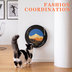 Vinyl Record Cat Scratching Board,Cardboard Cat Scratcher to Protect Sofas, Walls and Floors, with a Rotating Base and Non-Slip Double-Sided Tape，Suitable for Indoor Use or Wall Mounting.