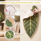 Natural Sisal Cat Scratching Mat,Self-Adhesive Wall Cat Scratch Pad,Large Indoor Leaf-Patterned Cat Scratch Rug are Designed to Protect Walls, Sofas, Floors and Furniture