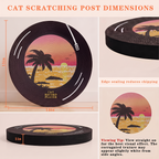 Vinyl Record Cat Scratching Board,Cardboard Cat Scratcher to Protect Sofas, Walls and Floors, with a Rotating Base and Non-Slip Double-Sided Tape，Suitable for Indoor Use or Wall Mounting.