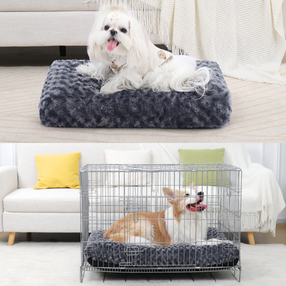 Mosaic Warm Rose Velvet Large Dog Bed