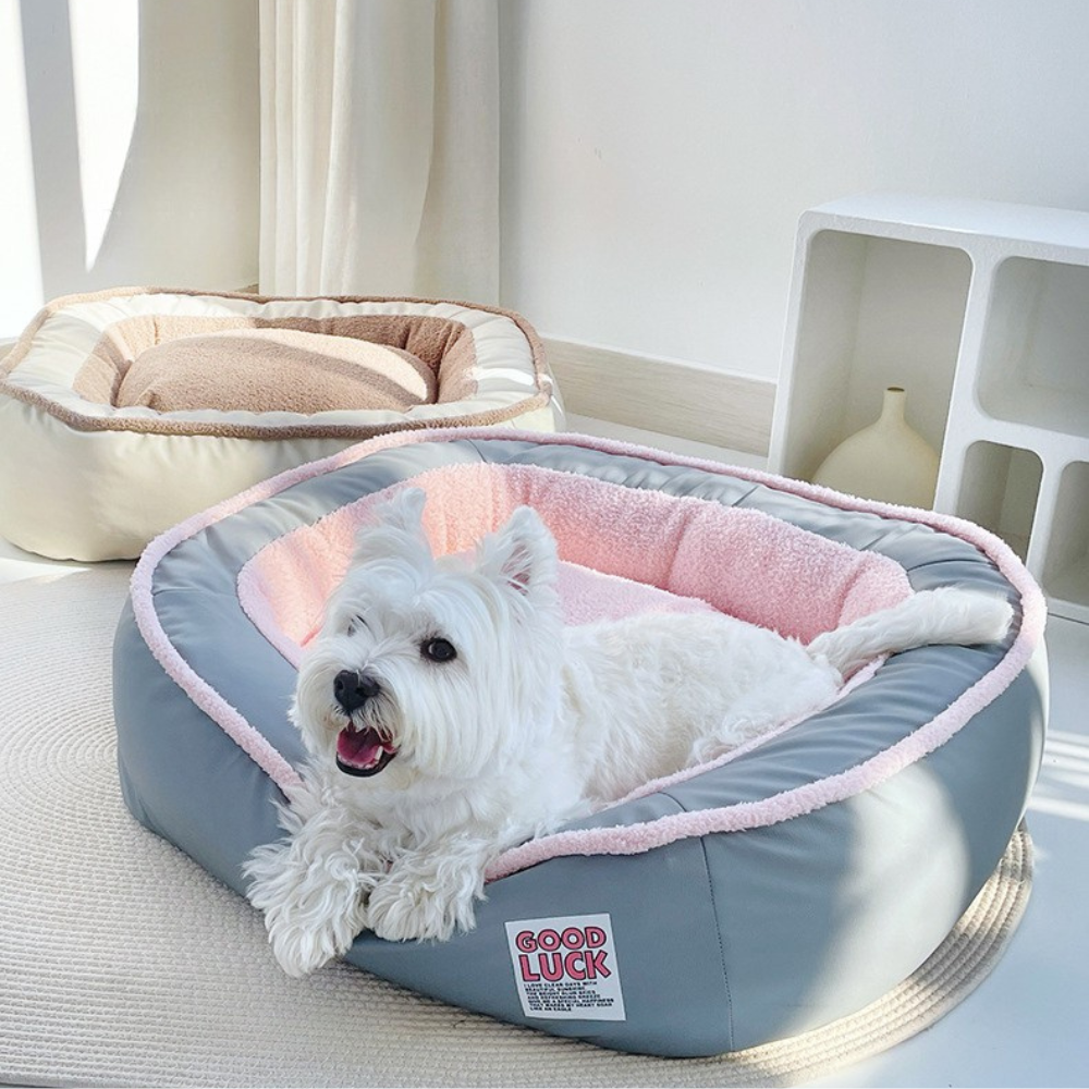 Thickened Winter Plush Dog Bed – Washable Cozy Sleeping Nest