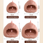 Winter Warm Plush Soft Removable Cushion Cat Bed