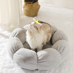 Cozy Flower Plush Soft Bunny Velvet Pet Nest Cat Bed