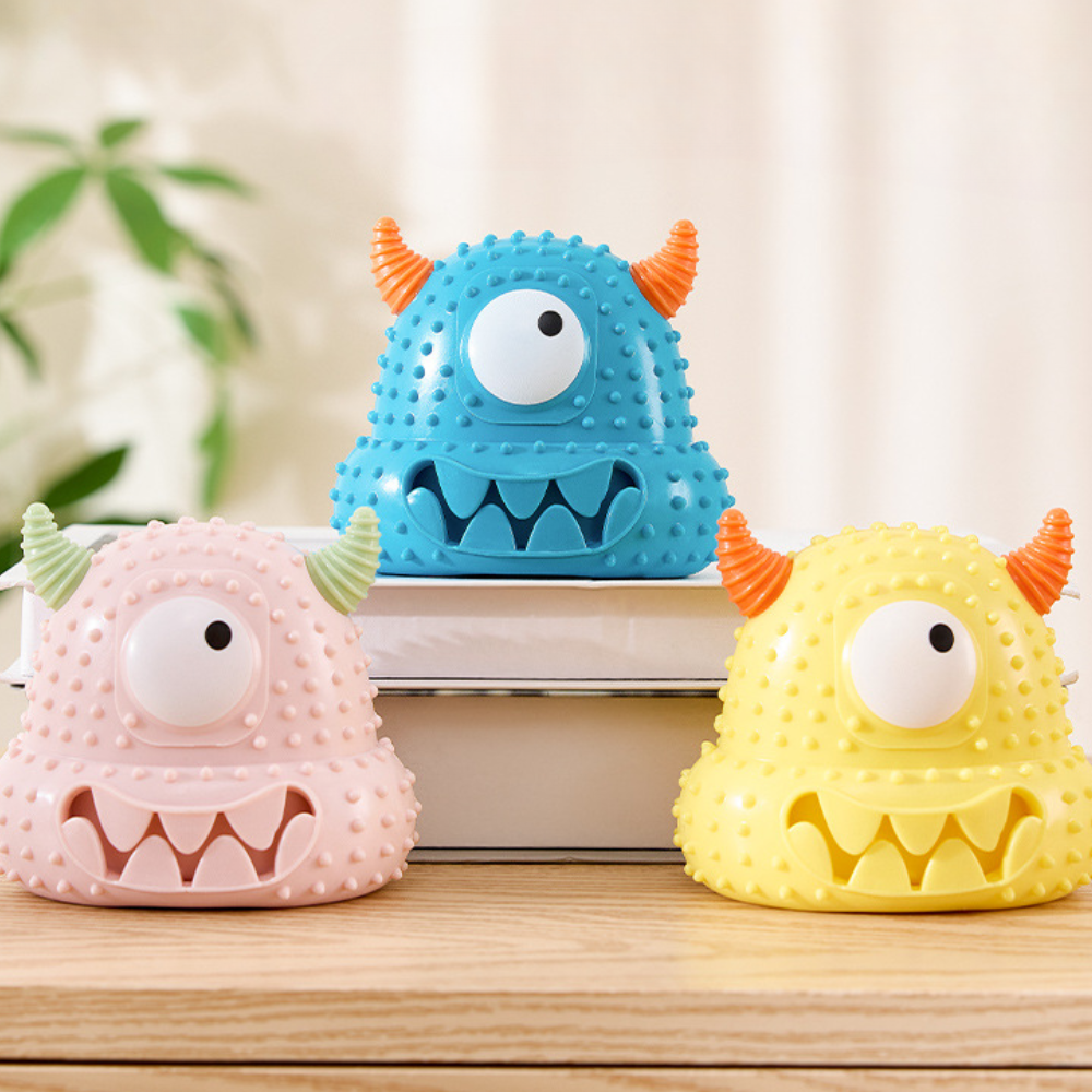 Monster Dog Toy Squeaky Chew Resistant Easy-Clean Pet Toy