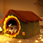 Sunflower Cat House Warm Cozy Cat Bed