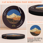 Vinyl Record Cat Scratching Board,Cardboard Cat Scratcher to Protect Sofas, Walls and Floors, with a Rotating Base and Non-Slip Double-Sided Tape，Suitable for Indoor Use or Wall Mounting.