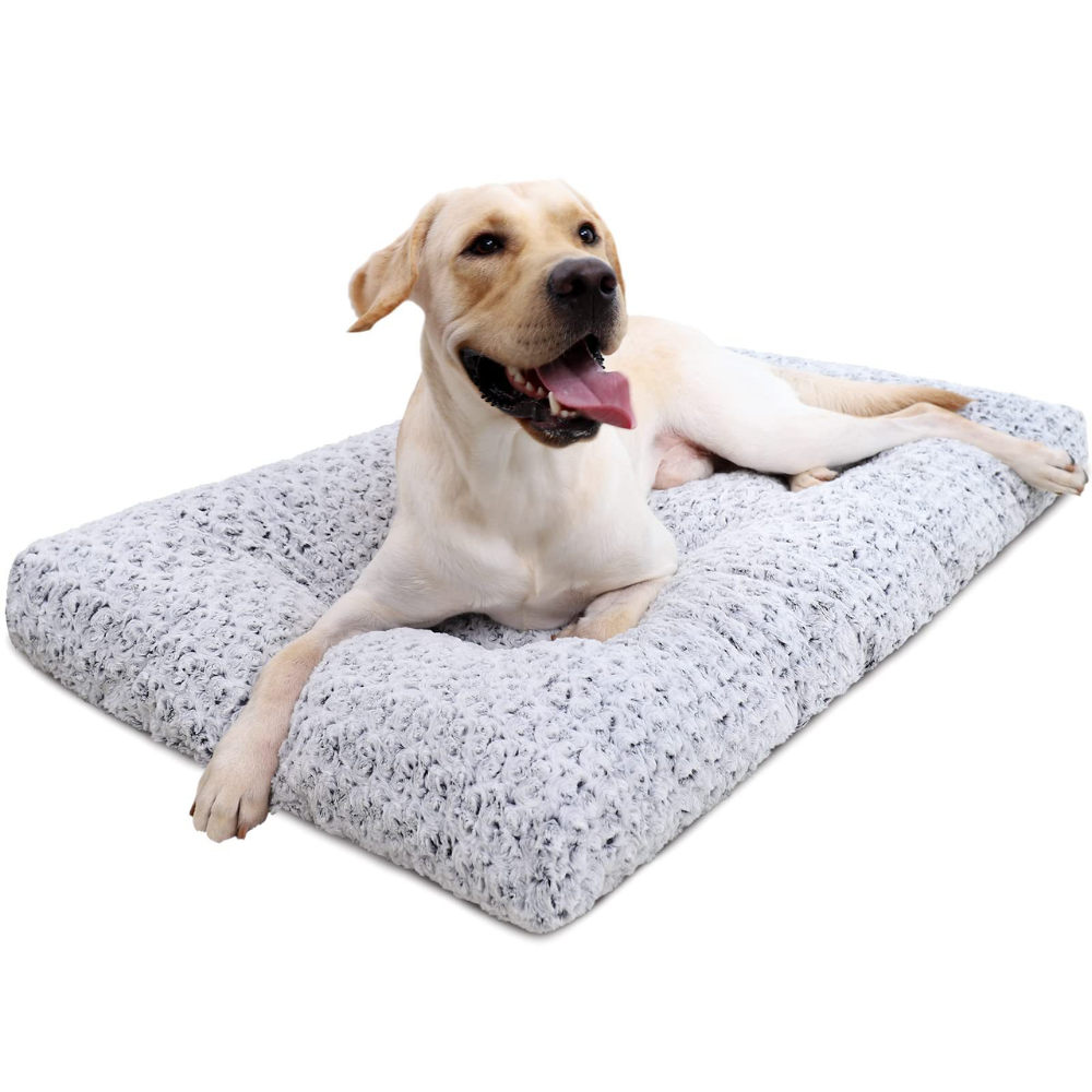 Mosaic Warm Rose Velvet Large Dog Bed