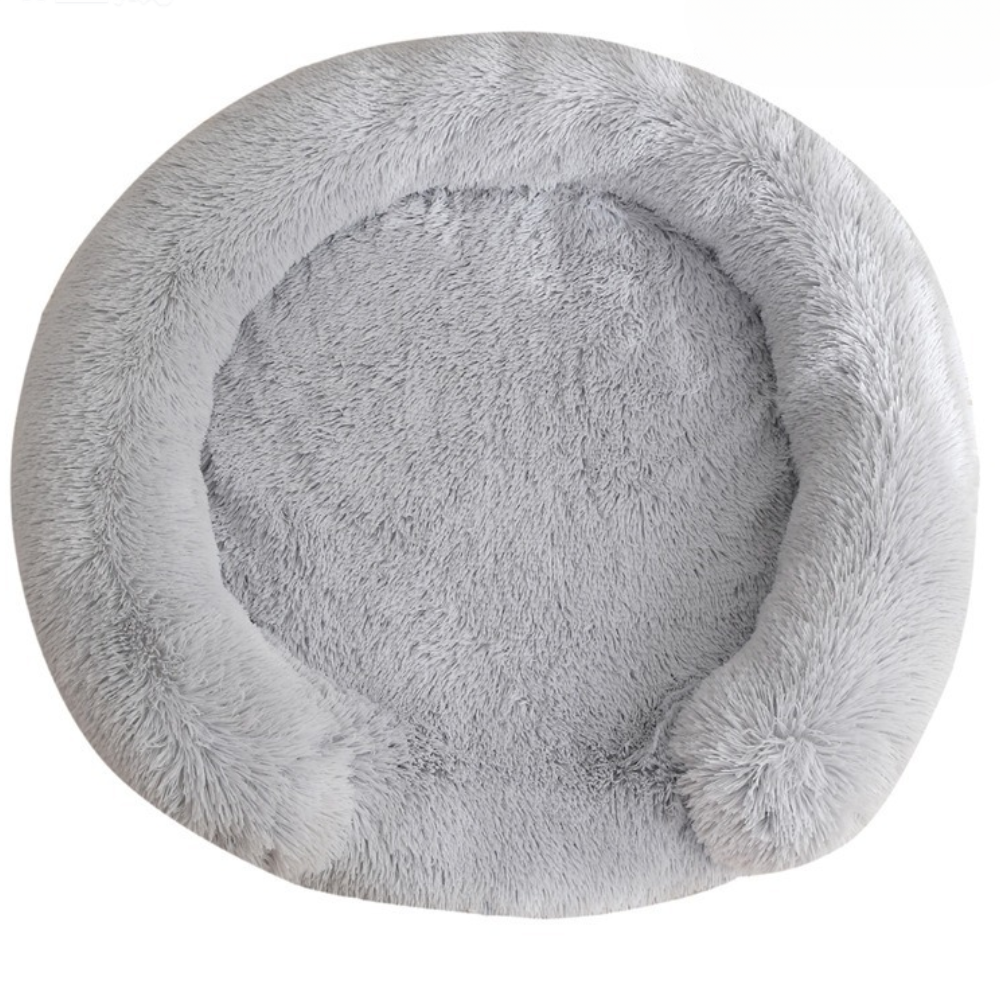Plush Fluffy Shaggy Round Soft Washable Dog Bed