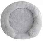 Plush Fluffy Shaggy Round Soft Washable Dog Bed