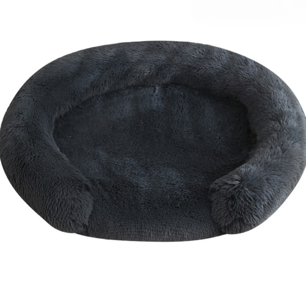 Plush Fluffy Shaggy Round Soft Washable Dog Bed