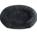 Plush Fluffy Shaggy Round Soft Washable Dog Bed