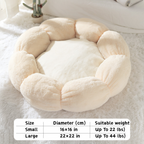 Cozy Flower Plush Soft Bunny Velvet Pet Nest Cat Bed