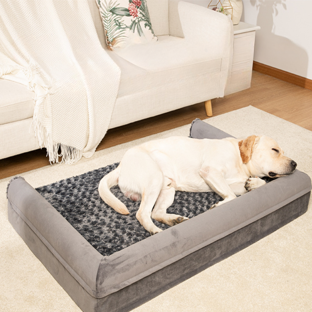 Waterproof Memory Foam Plush Dog Bed