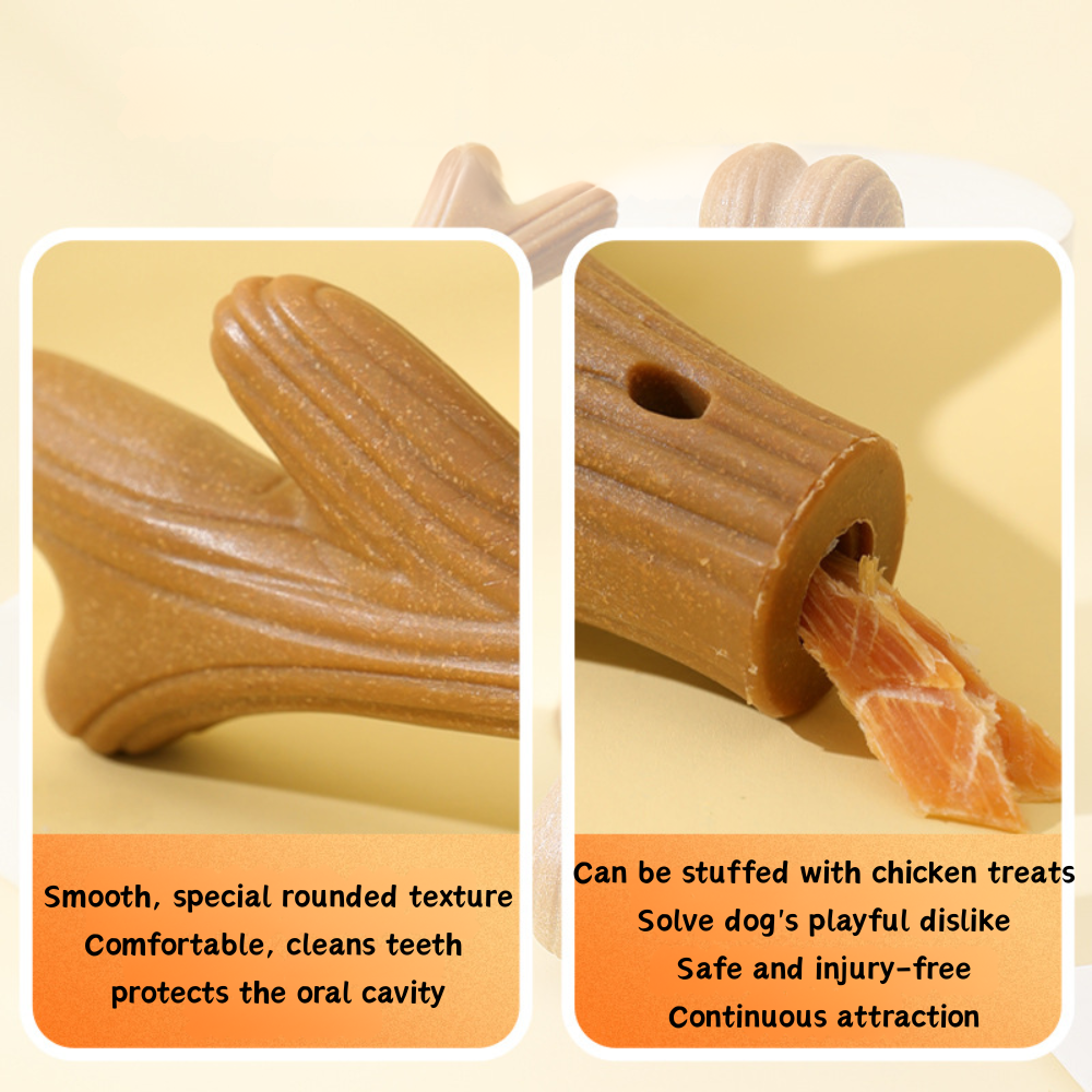 Natural Pine Wood Dog Chew Toy