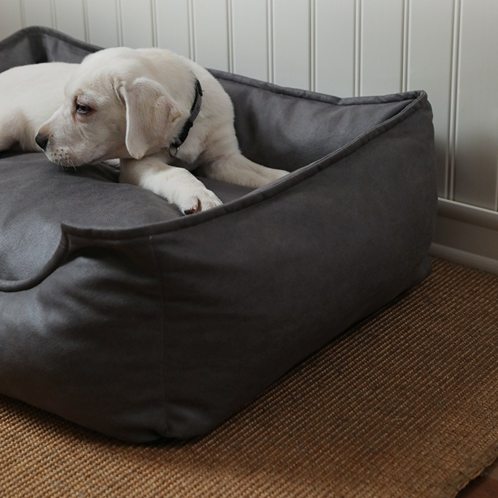 Waterproof Scratch-Resistant Cooling Leather Dog Bed