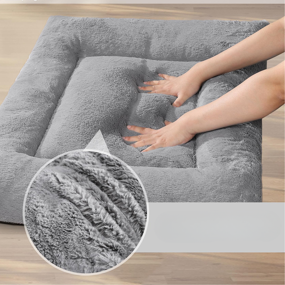Cloud Anti-Slip Warm Soft Fluffy Gray Dog Bed