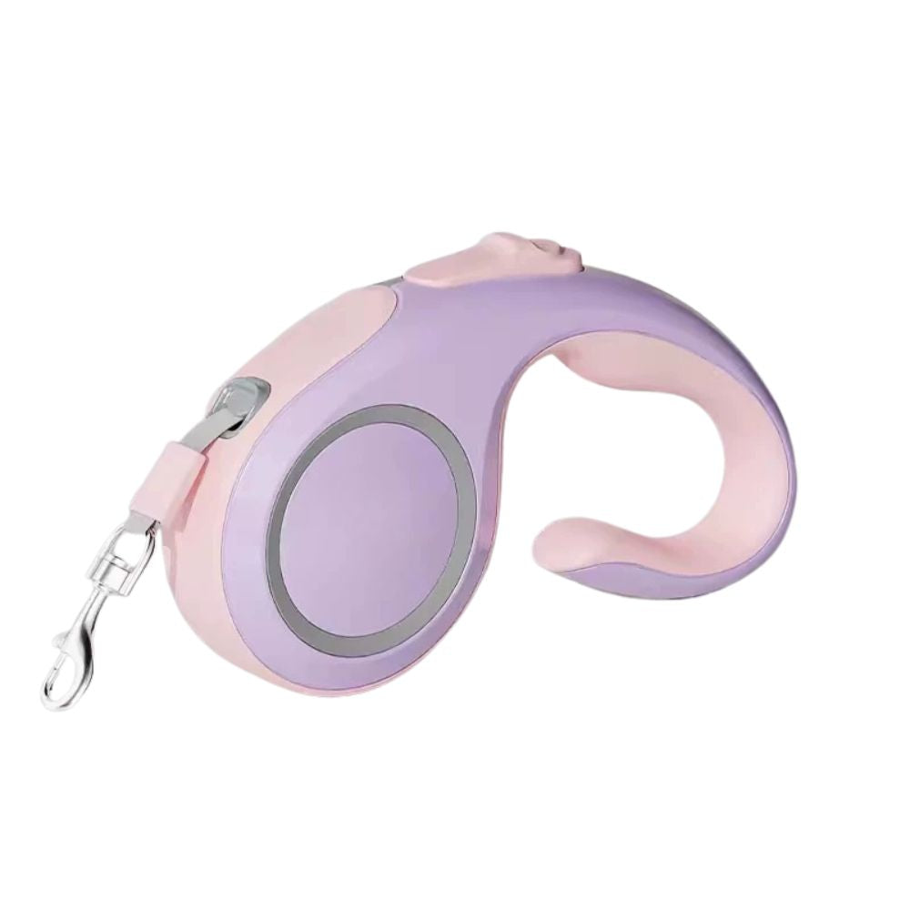 Automatic Retractable Reflective Dog Leash with Soft Silicone Handle
