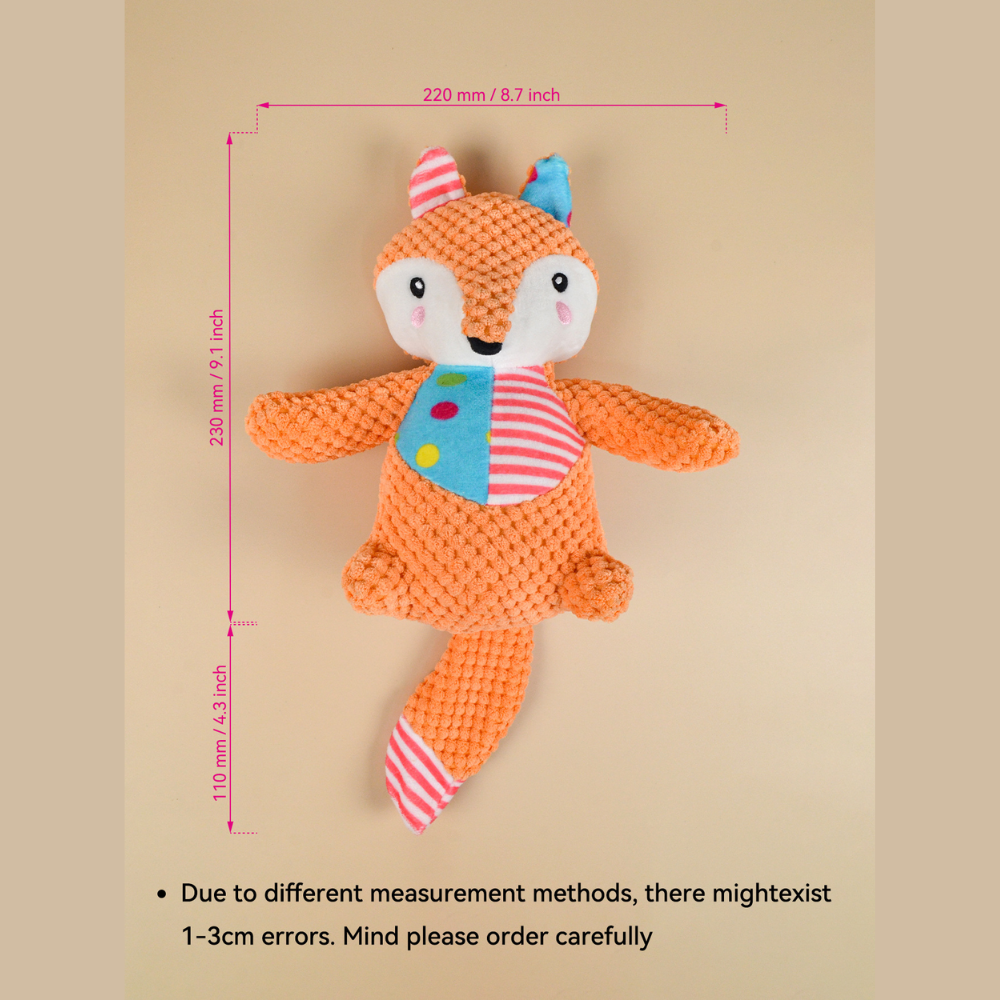 Elephant Plush Squeaky Pet Toy with Crinkle Paper Eco-Friendly Chew Dog Toy