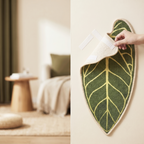 Natural Sisal Cat Scratching Mat,Self-Adhesive Wall Cat Scratch Pad,Large Indoor Leaf-Patterned Cat Scratch Rug are Designed to Protect Walls, Sofas, Floors and Furniture
