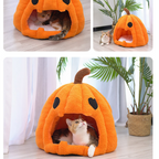 Halloween Pumpkin Washable Cat Bed