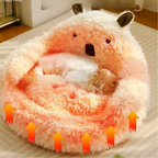 Plush Furry Bear Style Comfortable Cat Bed