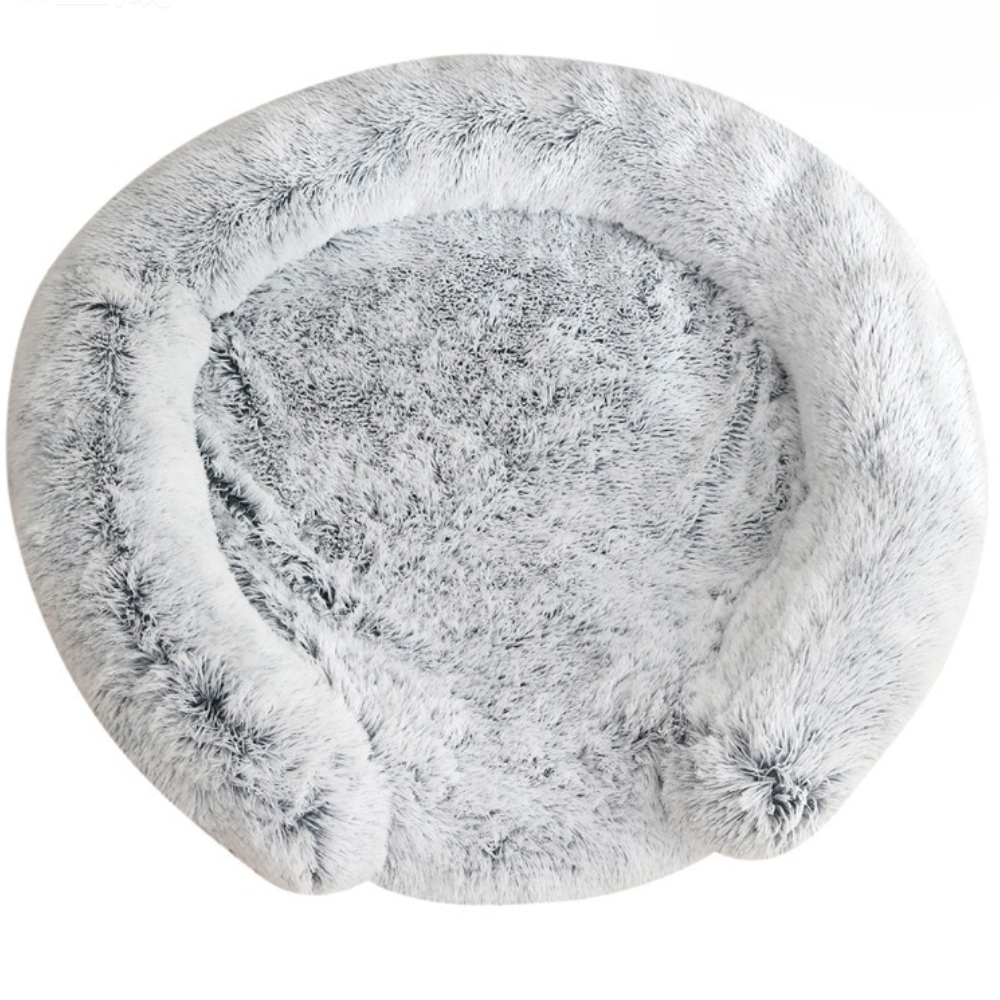 Plush Fluffy Shaggy Round Soft Washable Dog Bed