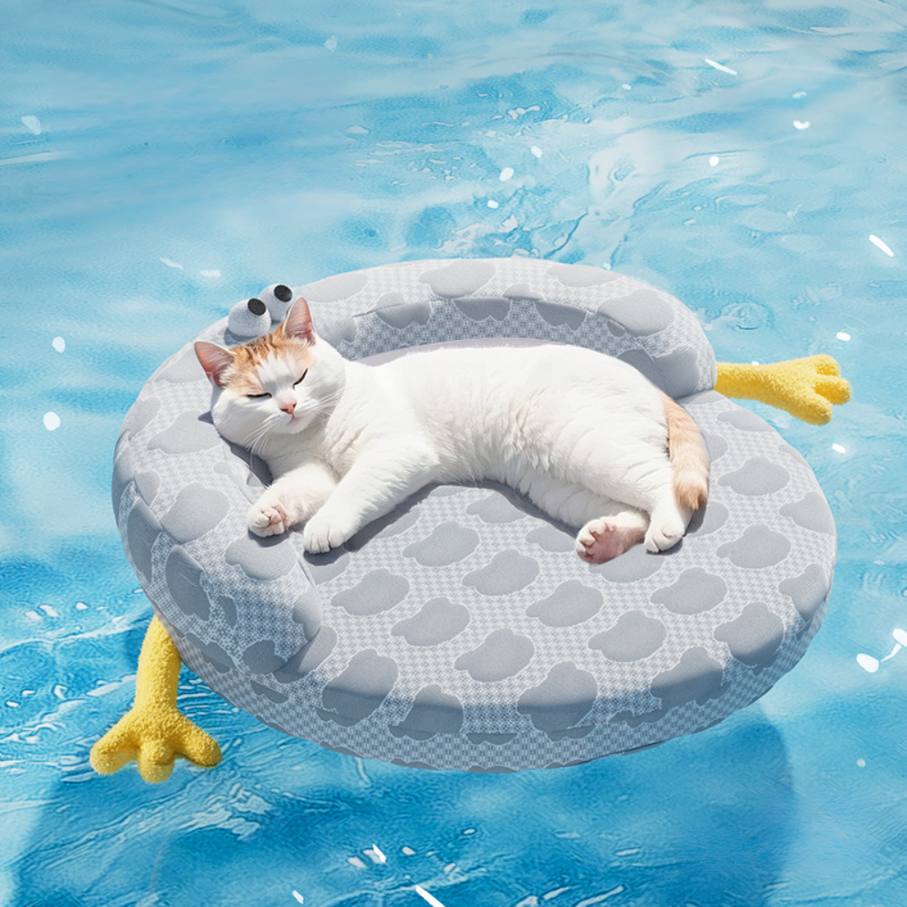 Pet Ice Silk Semi-Circle Cooling Nest Cat Bed