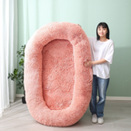 Shaggy Cozy Large Human Dog Bed