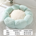 Cozy Flower Plush Soft Bunny Velvet Pet Nest Cat Bed