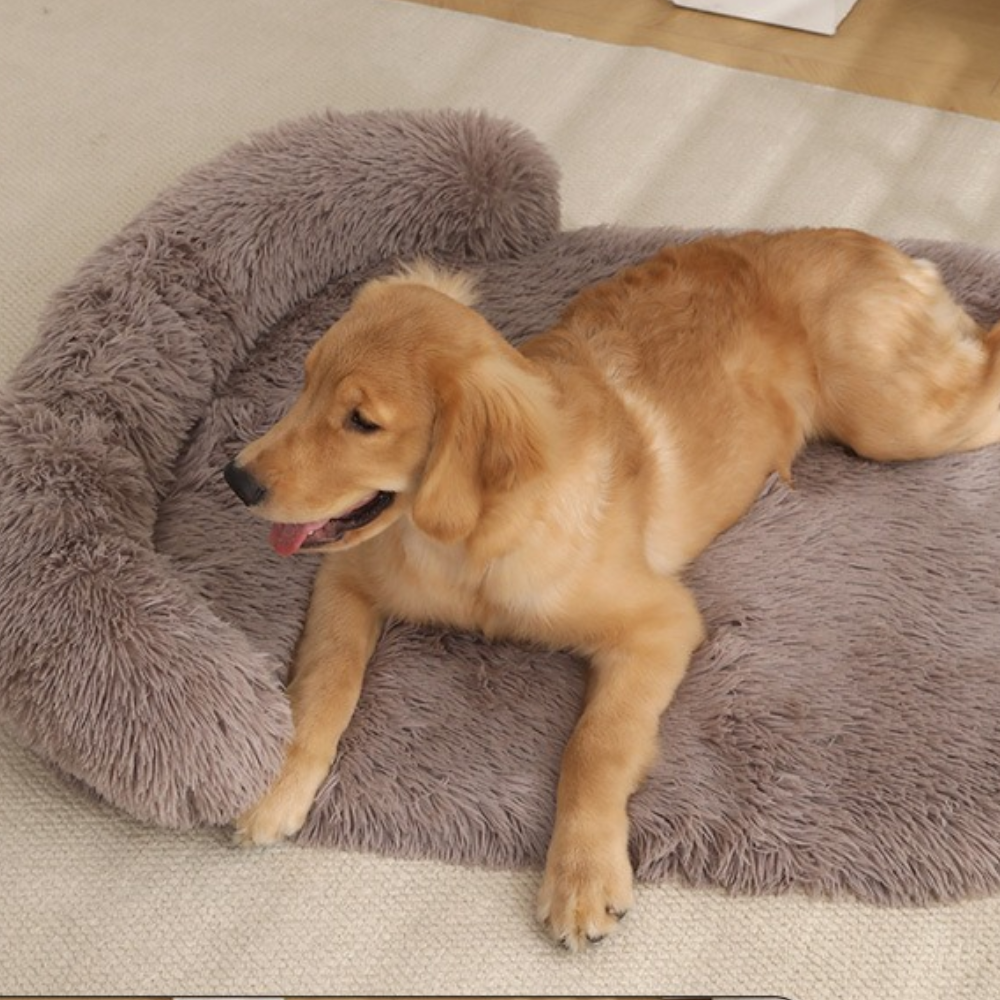 Plush Fluffy Pillow Support Winter Dog Bed