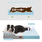 Orthopedic Memory Foam  Waterproof Liner Dog Bed