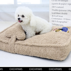 Embroidered Dachshund Plush Dog Bed with Bone Pillow