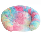 Plush Fluffy Shaggy Round Soft Washable Dog Bed