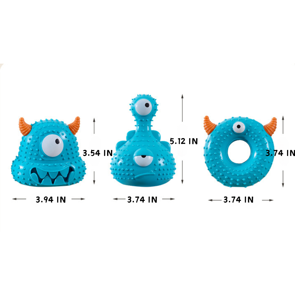 Monster Dog Toy Squeaky Chew Resistant Easy-Clean Pet Toy
