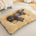 Plush Pineapple Grid Pillow Dog Bed
