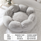 Cozy Flower Plush Soft Bunny Velvet Pet Nest Cat Bed