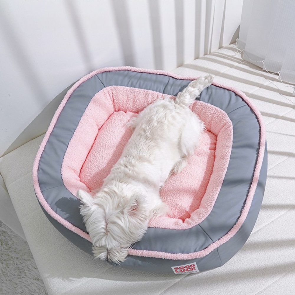 Thickened Winter Plush Dog Bed – Washable Cozy Sleeping Nest