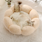 Cozy Flower Plush Soft Bunny Velvet Pet Nest Cat Bed